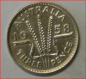 Australie 3 pence 1958 KM57